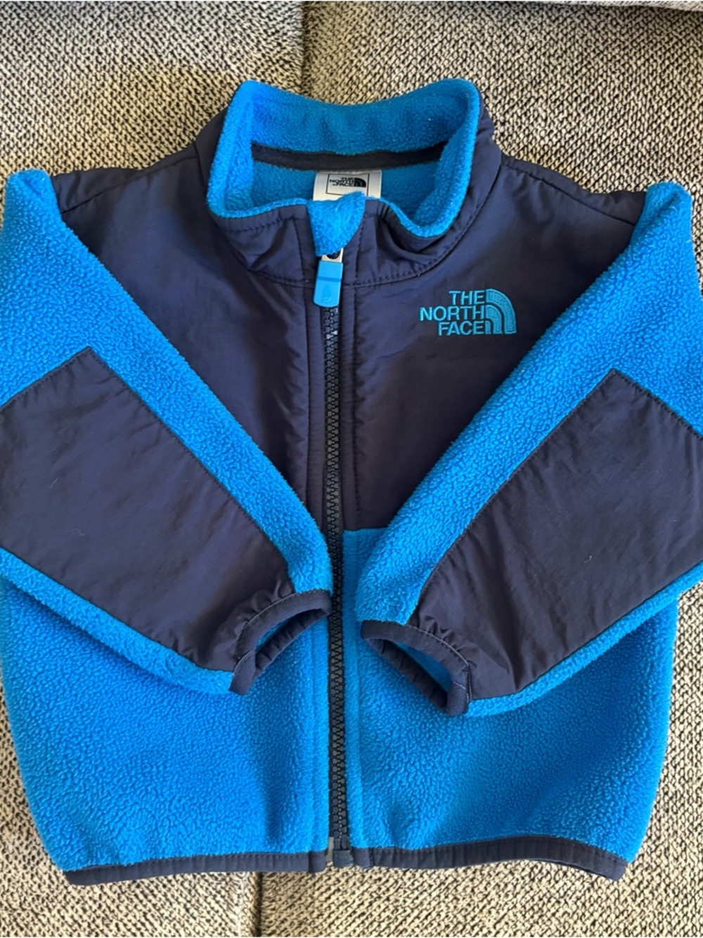The North Face Kids Blue Fleece Jacket with Navy Panels